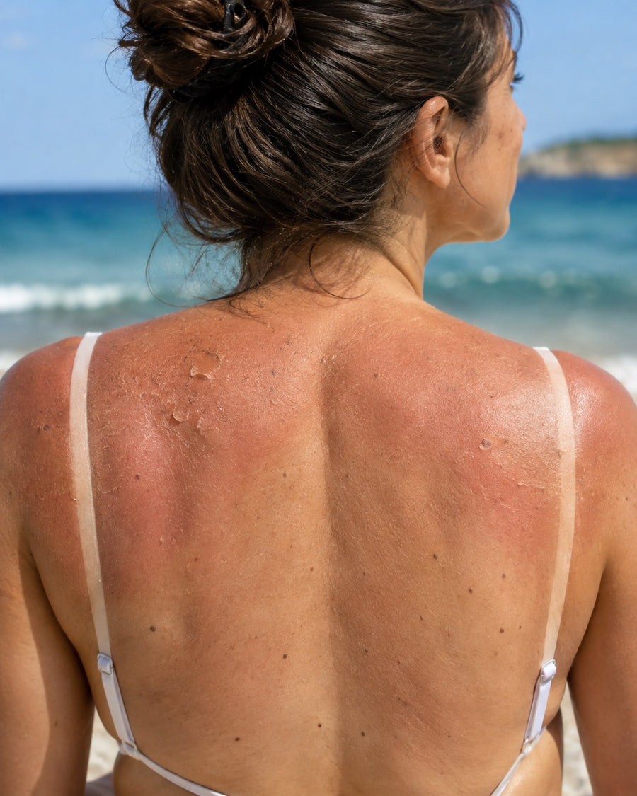 Dos sans protection solaire
