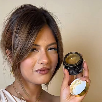 Le pot de masque gold ouvert, prêt à poser