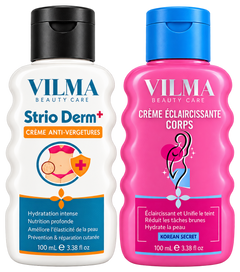 Crème Anti-Vergetures + Crème Eclaircissant Corps Cadeau